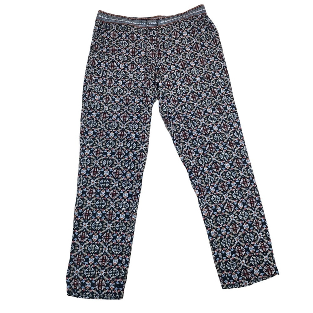 J Jill Pants Womens Boho Pull On Ankle Classic Resort Tapered patterned small